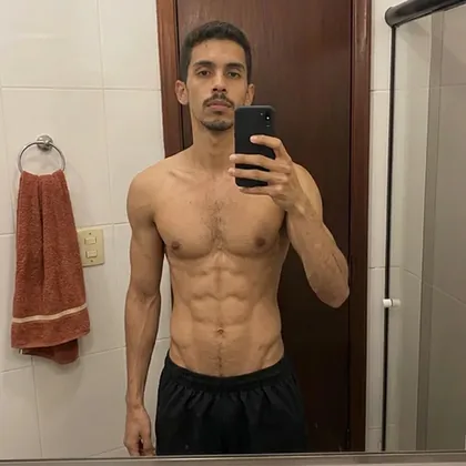 Magro → Definido · depois